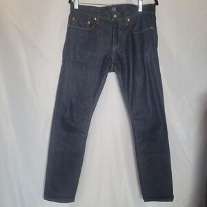GAP 1969 Selvedge Men's Darkwash Skinny Jeans 30x28 Buttonfly
